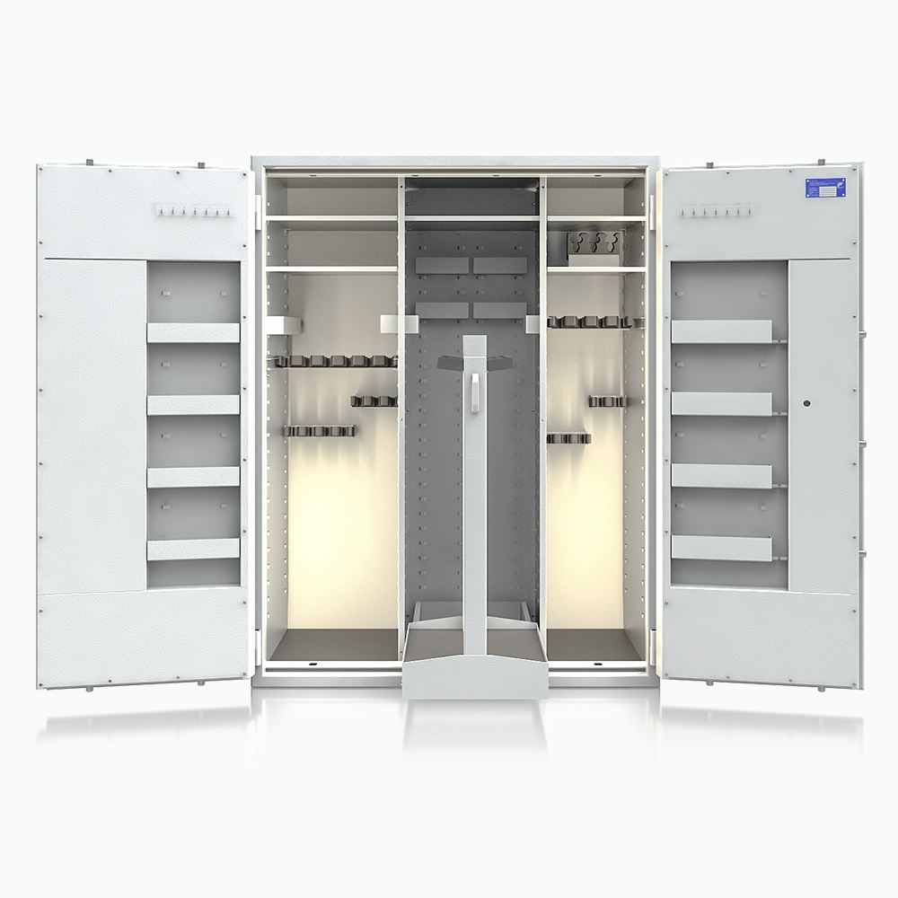 Waffenschrank St. Gallen WF Super Kombi 1500XL-2 (564004.52.02) 460kg/ 37 WH / RAL 7035/ 1550x1190x560 / Elektronik STELLAR  Basic