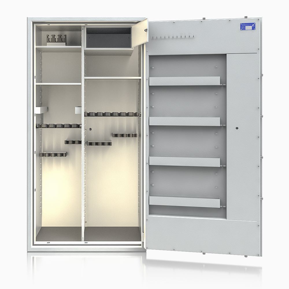 Waffenschrank St. Gallen WF Super Kombi 1800-3 (564005.52.03) 395kg/ 31 WH/ IT / RAL 7035/ 1850x940x560 / Elektronik STELLAR  Basic