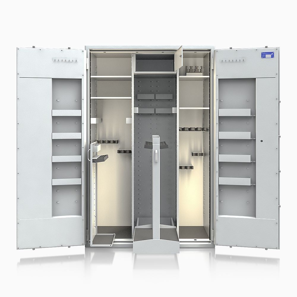 Waffenschrank St. Gallen WF Super Kombi 1800XL-1 (564006.52.01) 518kg/ 36 WH/ IT / RAL 7035/ 1850x1190x560 / Elektronik STELLAR  Basic