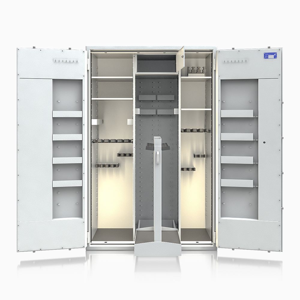 Waffenschrank St. Gallen WF Super Kombi 1800XL-2 (564006.52.02) 510kg/ 37 WH/ IT / RAL 7035/ 1850x1190x560 / Elektronik STELLAR  Basic