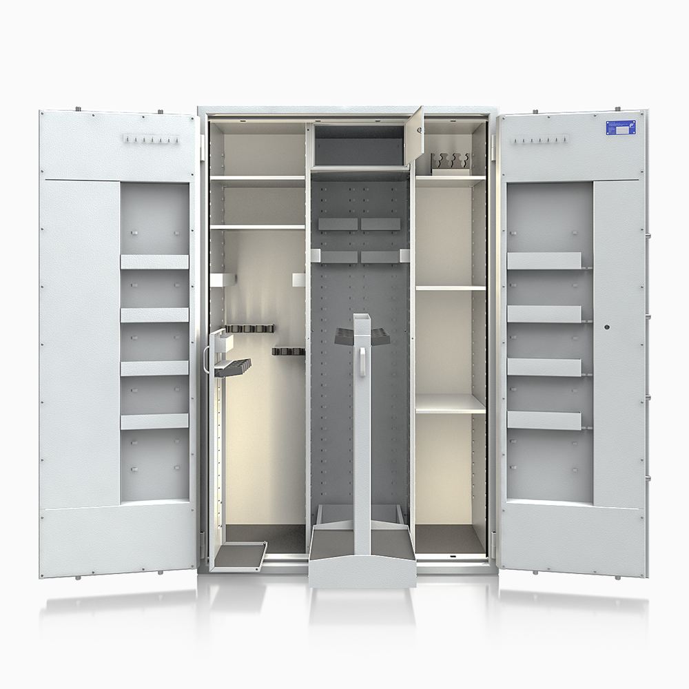 Waffenschrank St. Gallen WF Super Kombi 1800XL-4 (564006.52.04) 520kg/ 27 WH/ IT / RAL 7035/ 1850x1190x560 / Elektronik STELLAR  Basic