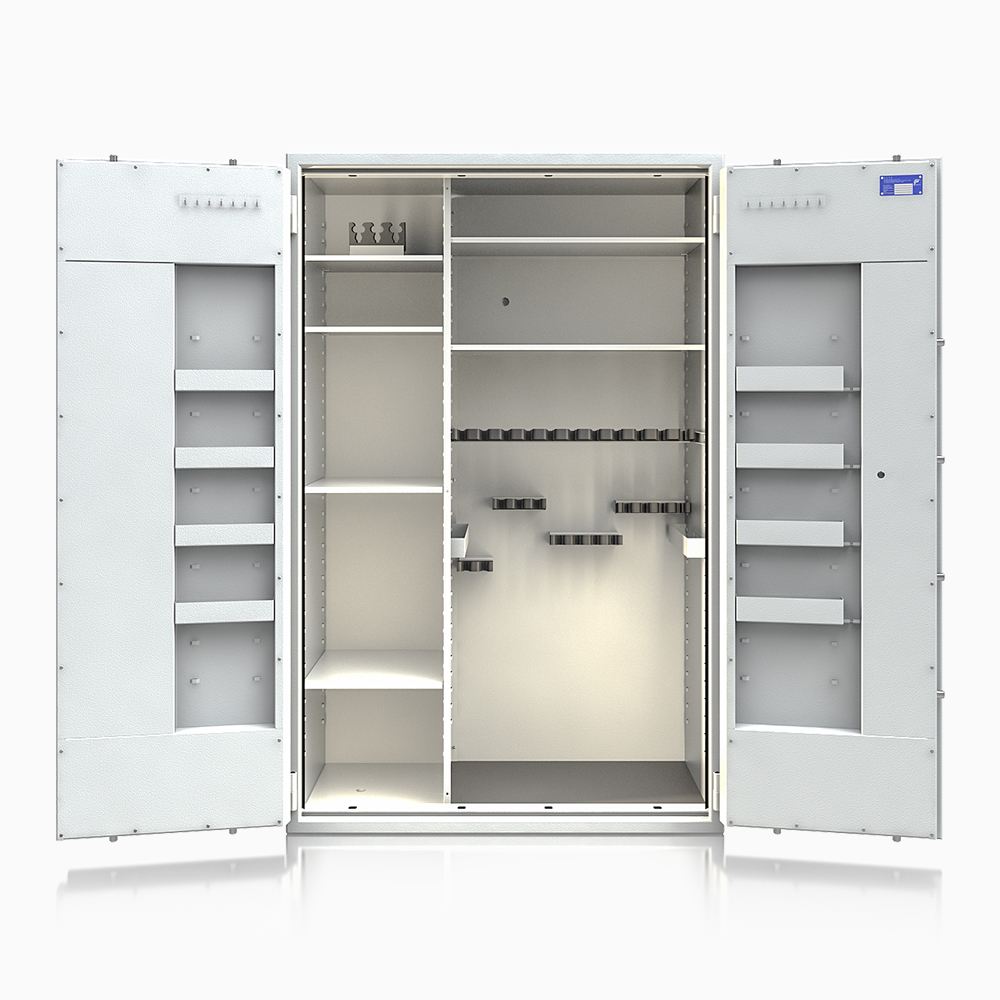 Waffenschrank St. Gallen WF Super Kombi 1800XL-6 (564006.52.06) 470kg/ 27 WH / RAL 7035/ 1850x1190x560 / Elektronik STELLAR  Basic