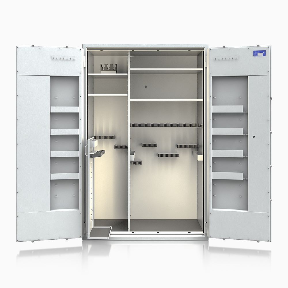 Waffenschrank St. Gallen WF Super Kombi 1800XL-7 (564006.52.07) 480kg/ 31 WH / RAL 7035/ 1850x1190x560 / Elektronik STELLAR  Basic