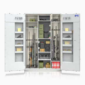 Waffenschrank St. Gallen WF Super Kombi 1800XL-3 (564006.52.03) 500kg/ 31 WH/ IT / RAL 7035/ 1850x1190x560 / Elektronik STELLAR  Basic