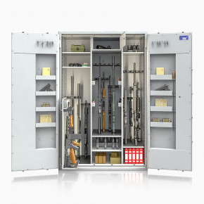 Waffenschrank St. Gallen WF Super Kombi 1800XL-5 (564006.52.05) 505kg/ 37 WH/ IT / RAL 7035/ 1850x1190x560 / Elektronik STELLAR  Basic